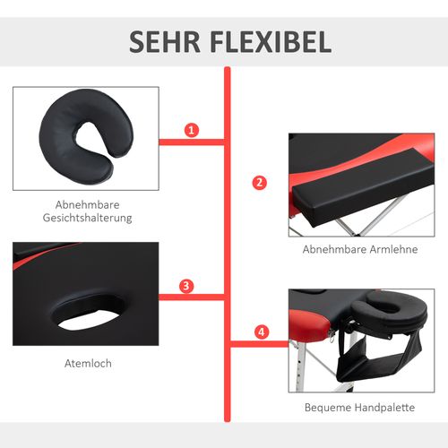 Table De Massage Pliante Réglable En Hauteur Avec Appui-tête Pour Soins Esthétiques