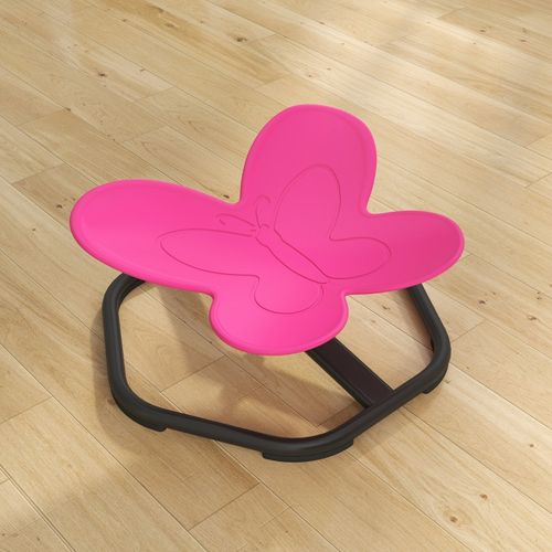 Chaise Tournante Sensorielle Pour Enfants En Forme De Papillon, Rose, 3-6 Ans