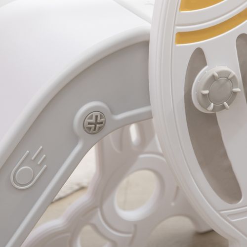 Toboggan Intérieur Pour Enfants 1,5-3 Ans, Design Fusée Avec Stickers, Gris