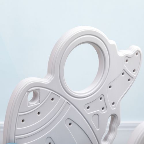 Toboggan Intérieur Pour Enfants 1,5-3 Ans, Design Fusée Avec Stickers, Bleu