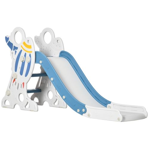Toboggan Intérieur Pour Enfants 1,5-3 Ans, Design Fusée Avec Stickers, Bleu