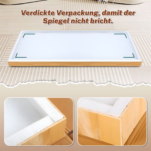 Miroir Sur Pied 45x155 Cm Noir Avec Cadre Plastique Et Verre Sécuritaire, Freestanding Ou Mural