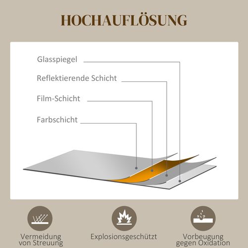 Miroir Rond Mural 60 X 60 Cm Avec Cadre Aluminium Noir Pour Salon Et Salle De Bain