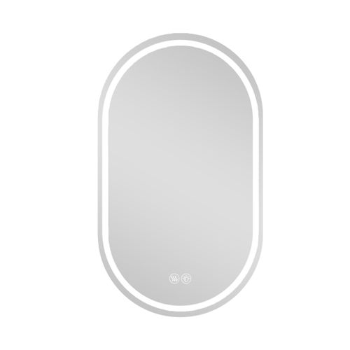 Miroir Mural LED Ovale 60x100 cm Avec Anti-buée Et Écran Tactile Pour Salle De Bain Moderne
