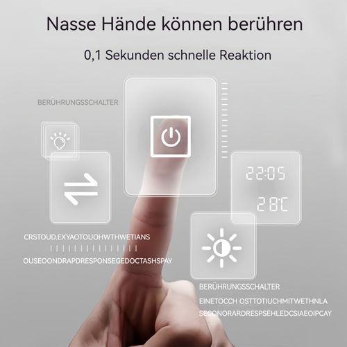 Miroir LED Vertical 163x54 cm Avec Cadre Aluminium Noir, Éclairage Dimmable Et Support Polyvalent