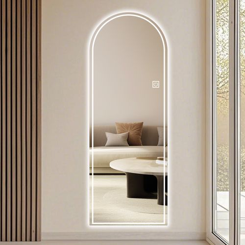 Miroir 165x50 cm Avec LED, Dimmable Et Trois Couleurs, Design Moderne