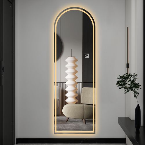 Miroir 165x50 cm Avec LED, Dimmable Et Trois Couleurs, Design Moderne