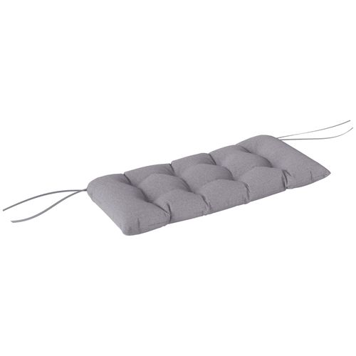 Coussin De Banc 105x46x12,5 cm Gris, Rembourré, Résistant à L’eau Et Upf50+ Pour Extérieur