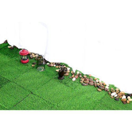 Dalles De Gazon Artificiel 36 Pièces Emboîtables Pour Terrasse, Balcon Et Jardin, 30x30 cm