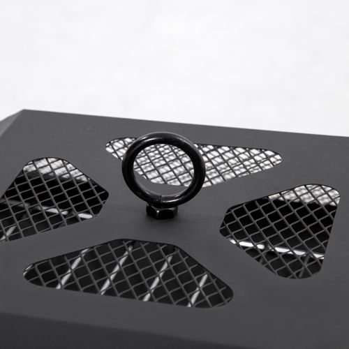 Brasero De Jardin Multifonction Avec Grill Et Pare-étincelles, Acier Noir 45 Cm