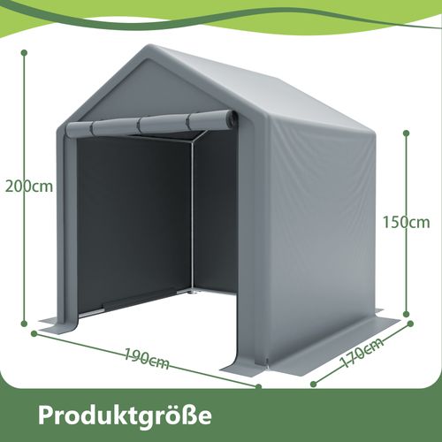 Abri De Jardin 190x170x200cm Pour Vélo Et Outils Avec Toile Étanche Et Structure Solide