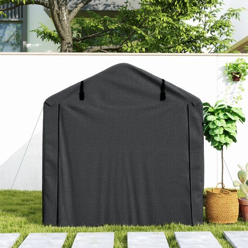 Garage Tente Étanche Noir 220x157x165cm Avec Porte Pour Vélo Et Moto