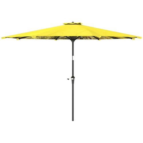 Parasol De Jardin D.300 Cm Octogonal Inclinable Avec Manivelle Et Mât Aluminium Jaune