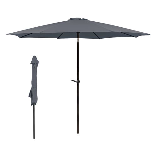 Parasol Inclinable D.300 Cm En Aluminium, Pliable Et Léger, Pour Balcon, Jardin Et Plage