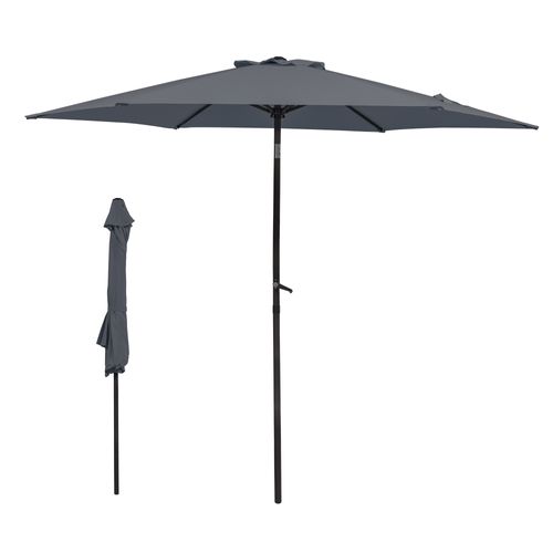 Parasol Inclinable D.270 Cm En Aluminium, Pliable Et Léger, Pour Balcon, Jardin Et Plage