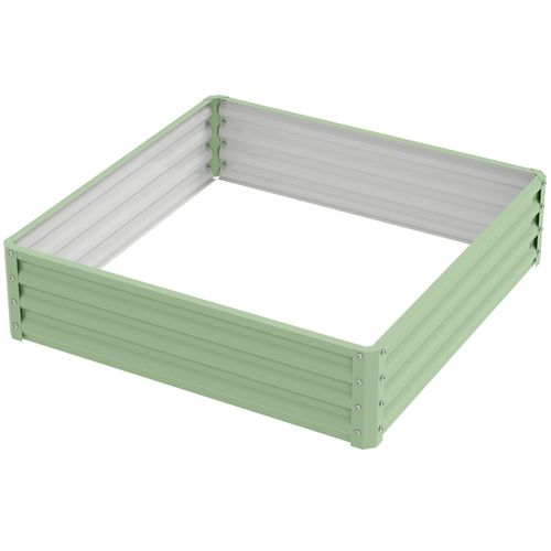 Jardinière Surélevée En Acier 120x120x30 Cm Pour Légumes, Herbes Et Fleurs