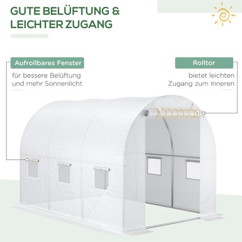 Housse De Remplacement Pour Serre 300x200x200 Cm Transparente Résistante Aux Intempéries