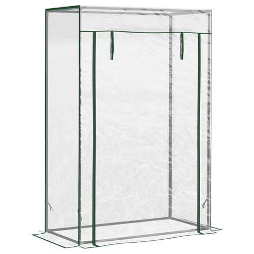Serre Tomates Et Plantes 100x50x150 cm Avec Porte Enroulable, Cadre Acier Et Plastique