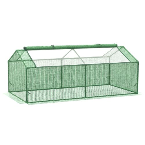 Mini-serre Verte 180x90x70 cm Avec Fenêtre Filet, Abri Végétal Pour Balcon Et Jardin