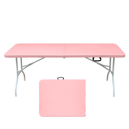 Table Pliante Portable 180 cm Résistante Avec Poignée, Multi-usage Pour Intérieur Et Extérieur