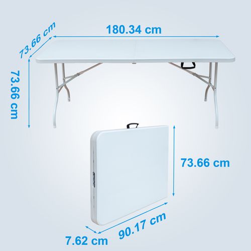 Table De Jardin Pliante 180 cm Résistante Et Facile à Nettoyer Pour Intérieur Et Extérieur