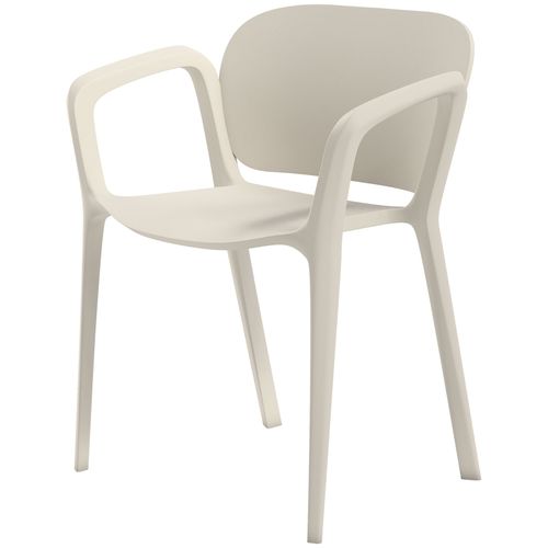 Lot De 4 Fauteuils De Jardin Empilables, Résistantes Aux Intempéries, Confortables Et Légères