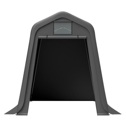 Abri De Rangement Extérieur 245x183x217 Cm En Pe Étanche Avec Rideaux Et Structure Stable