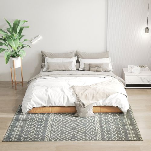 Tapis Plat Lavable Antidérapant 200x140 Cm Style Boho Pour Intérieur Et Extérieur