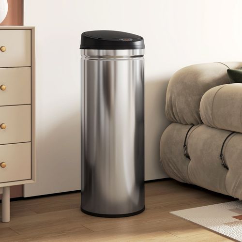 Poubelle Automatique 50 L En Acier Inoxydable Avec Capteur Sans Contact Et Fermeture Soft-close