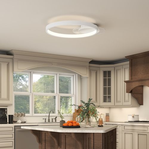 Plafonnier LED à Double Anneau Design Moderne Pour Salon Et Chambre 50x40x7,4 Cm