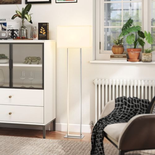 Lampadaire Moderne à 3 Modes Avec Abat-jour En Lin Et Variateur 150 Cm