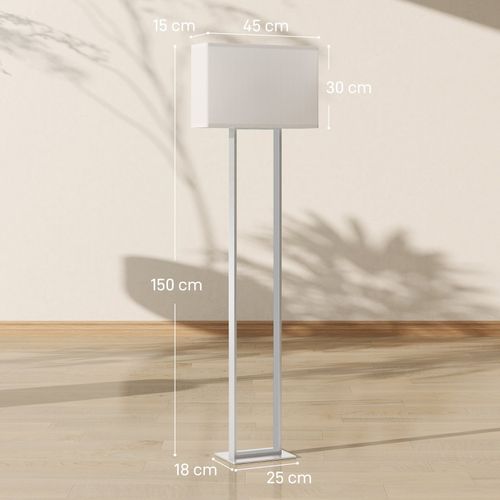 Lampadaire Moderne à 3 Modes Avec Abat-jour En Lin Et Variateur 150 Cm
