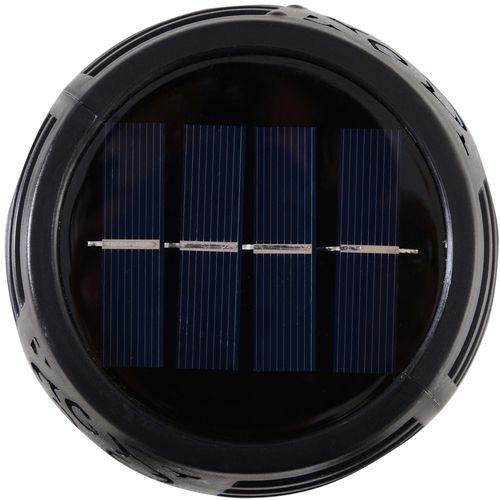 Lot De 4 Lampes Solaires De Jardin LED Ip44, Éclairage Chaud, Piquet Extérieur Noir D.12x72 Cm