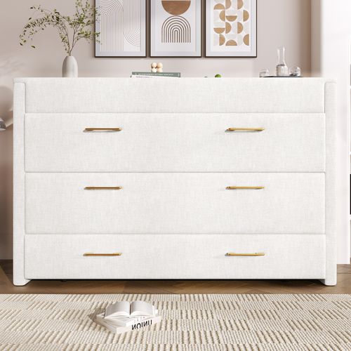 Lit Escamotable 140x200 Cm Avec Tiroir Et USB/type-c, Convertible En Plateforme, Beige