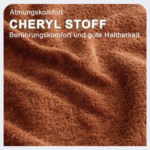 Canapé D’angle L Compressé En Chenille - Orange