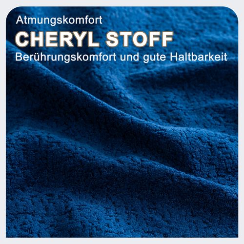 Canapé D’angle L Compressé En Chenille - Bleu