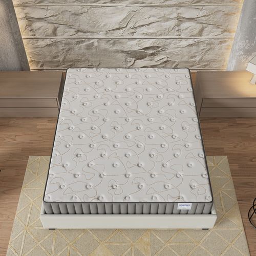 Ensemble 140x200 cm, Lit avec Tiroirs + Matelas mousse ép.22cm Accueil mémoire de forme