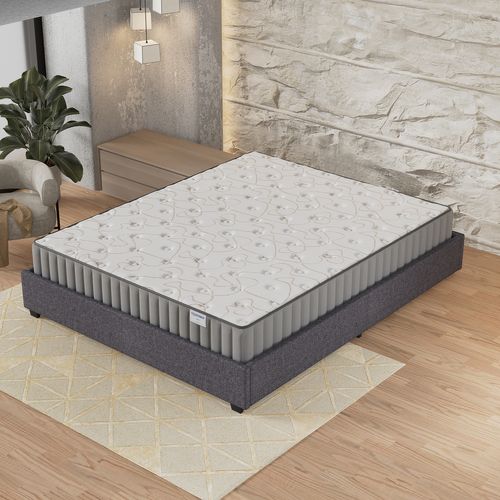 Ensemble 140x190 cm, Lit avec Tiroirs + Matelas mousse ép.22cm Accueil mémoire de forme