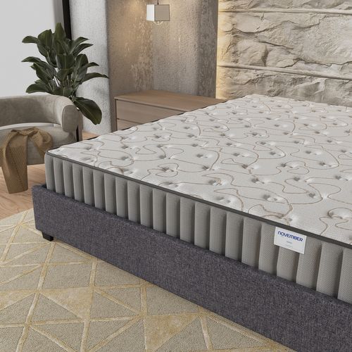 Ensemble 140x190 cm, Lit avec Tiroirs + Matelas mousse ép.22cm Accueil mémoire de forme