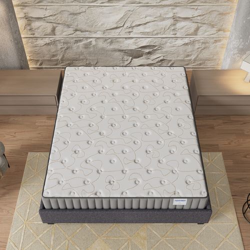 Ensemble 140x190 cm, Lit avec Tiroirs + Matelas mousse ép.22cm Accueil mémoire de forme