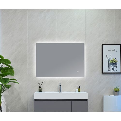 Miroir De Salle De Bain LED 120x60cm Anti Buée Et LED 3 Couleurs Rectangulaire