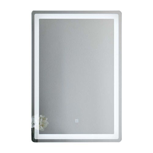 Miroir De Salle De Bain LED 60x80cm Anti Buée Et LED 3 Couleurs Rectangulaire