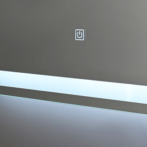 Miroir De Salle De Bain LED 120x60cm Anti Buée Et LED 3 Couleurs Rectangulaire