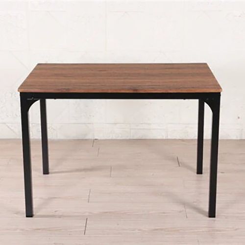 Ensemble Table + 4 Chaises Métal Et Effet Bois