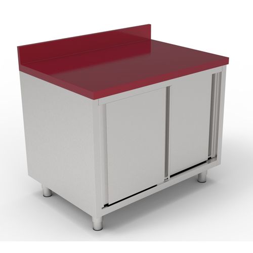 Table Réfrigérée 4 Portes Gn 1/1 Avec Dosseret