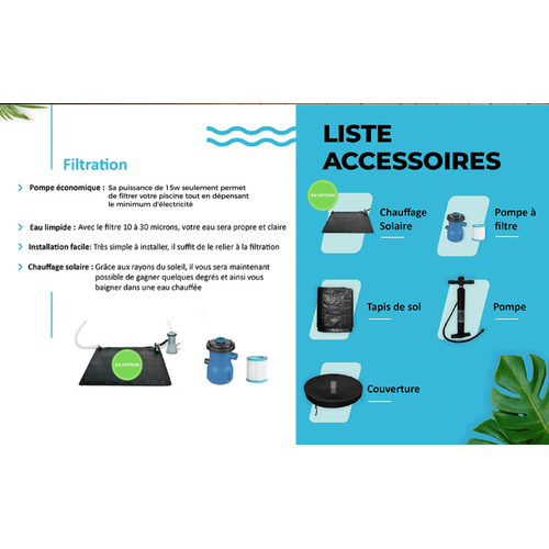 Coco Bain Piscine St Tropez - Pisicne Hors Sol 180cm De Diamètre - 1200litres - Imitation Bois