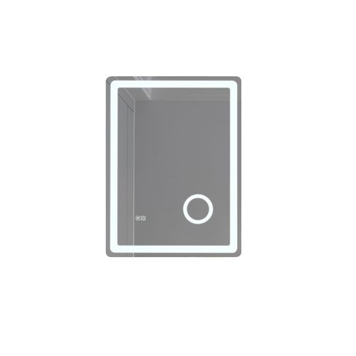 Miroir De Salle De Bain LED 120x60cm Anti Buée Avec Cadre En Aluminium Noir