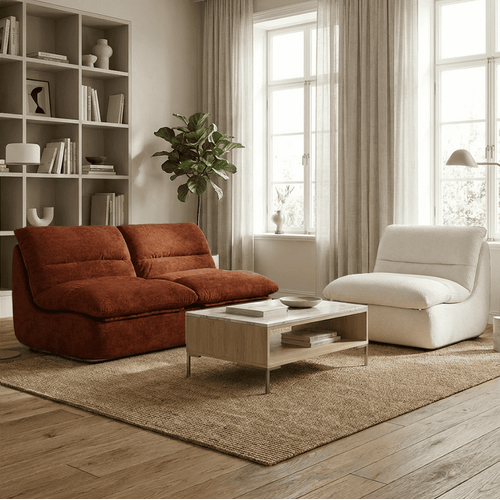 Pack Nuvia Living 3 Places Compressé - Chocolat Et Blanc