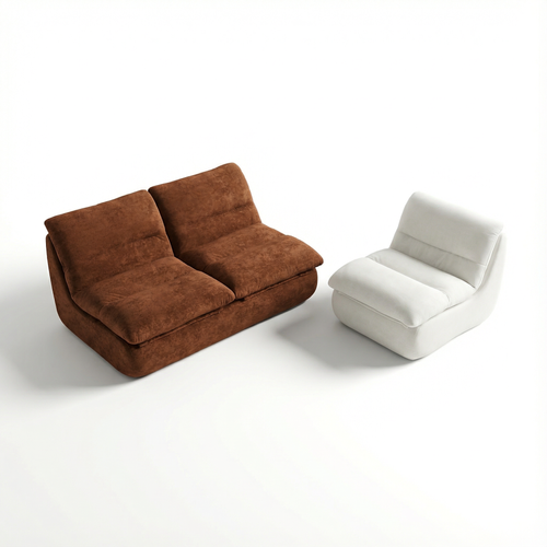 Pack Nuvia Living 3 Places Compressé - Chocolat Et Blanc