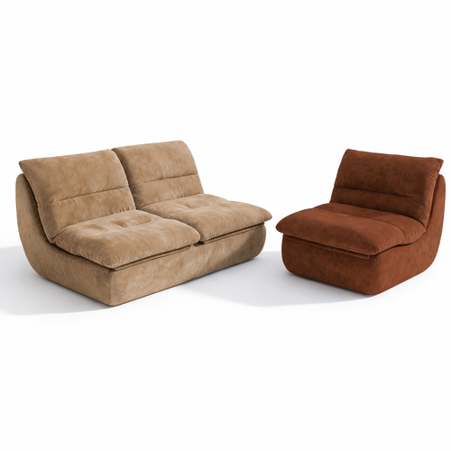 Pack Nuvia Living compressé 3 Places - Sable Et Chocolat